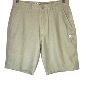 HURLEY Hybrid Walk-Shorts Water Repellant Shorts in Beige Men's 30 Waist
